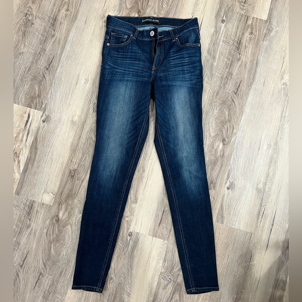 Express Skinny Jeans High Rise dark wash size 6 regular